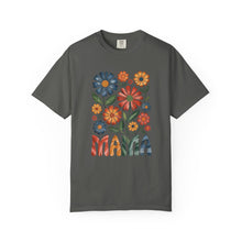 Load image into Gallery viewer, Mama Floral T-Shirt - Cute Gift for Moms | Garment-Dyed Unisex Tee