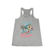 Load image into Gallery viewer, Women's Flowy Racerback Tank - Just Go with the Flow Tropical Design