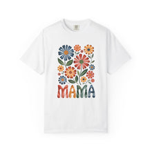 Load image into Gallery viewer, Mama Floral T-Shirt - Cute Gift for Moms | Garment-Dyed Unisex Tee