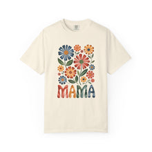 Load image into Gallery viewer, Mama Floral T-Shirt - Cute Gift for Moms | Garment-Dyed Unisex Tee
