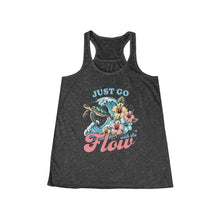 Load image into Gallery viewer, Women&#39;s Flowy Racerback Tank - Just Go with the Flow Tropical Design
