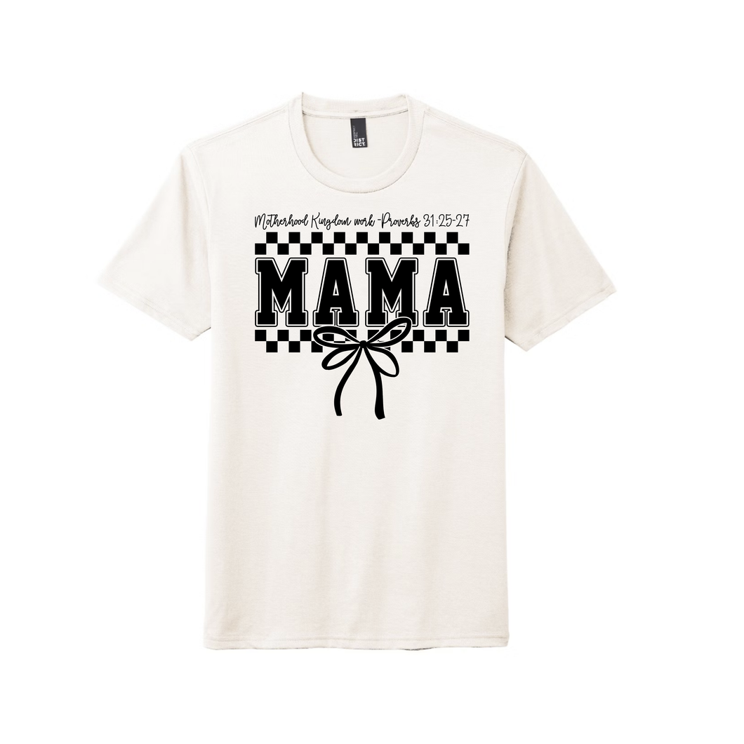 Mama Checkered Bow - DTF