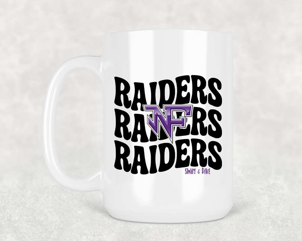 15oz Ceramic Coffee Mug - NFHS Swim