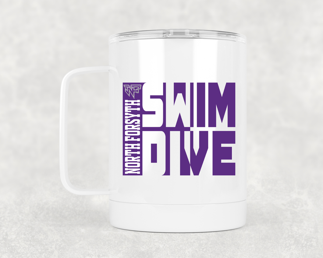 12 oz Coffee Tumbler - NFHS Swim