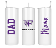 Load image into Gallery viewer, 20 oz Skinny Tumbler - NFHS Swim
