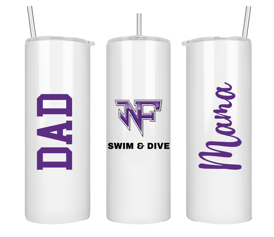 20 oz Skinny Tumbler - NFHS Swim