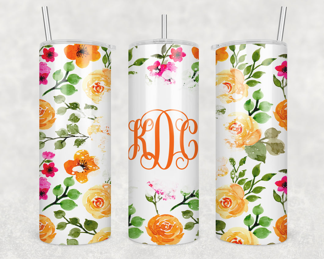 20oz Wrapped Flower Tumbler