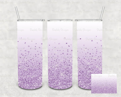 Purple Glitter Confetti Tumbler Wrap PNG Graphic by Cool Digis